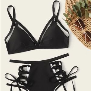 Lace Up Strappy Bikini